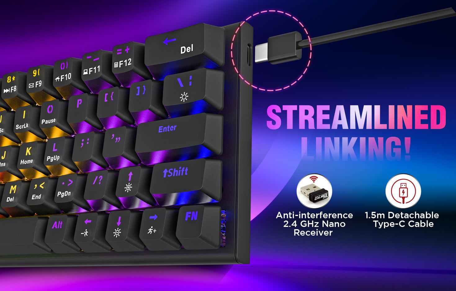 Caliber Plus Mechanical Wireless Keyboard – Intex Technologies