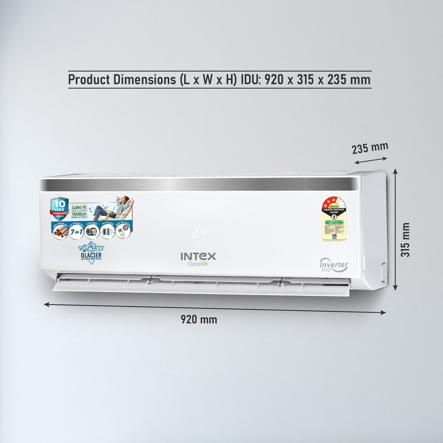 SRAC173i Inverter AC - 1.5 TON Air Conditioner – Intex Technologies