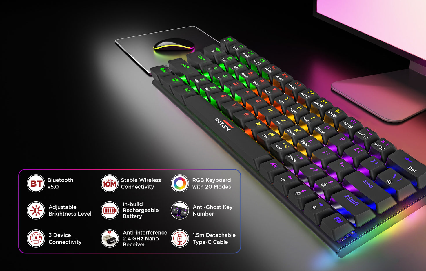 Keyboard Rgb Photo Intex Caliber Plus Mechanical Wireless Keyboard – Intex Technologies