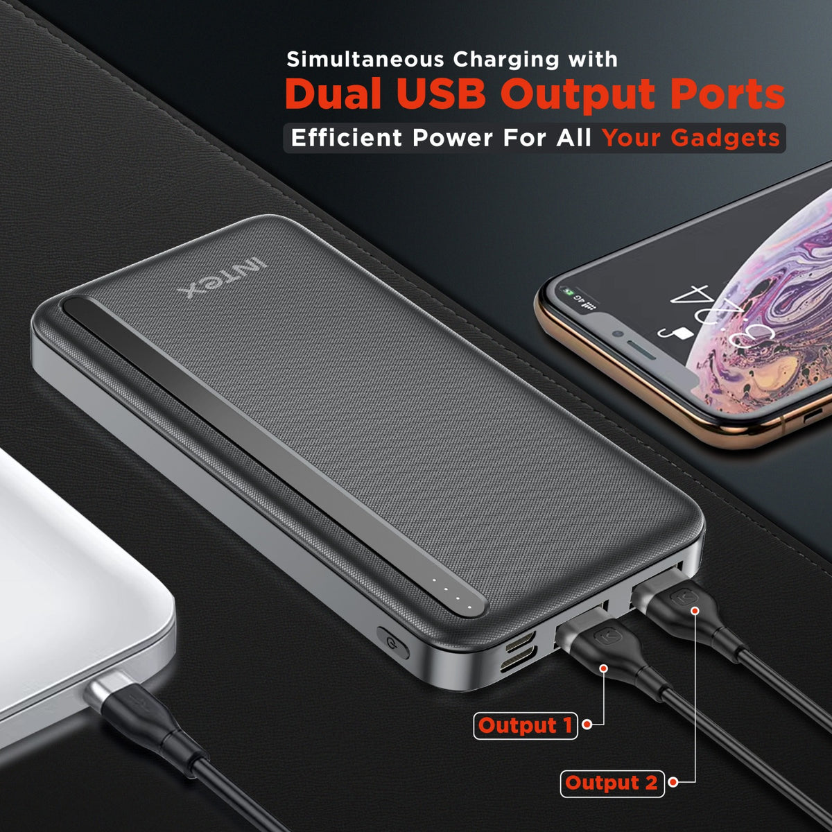 Intex Ultra 10000mAh Power Bank Coal Black – Intex Technologies